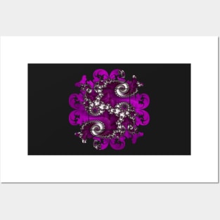 Purple Dragon Fractal Art Posters and Art